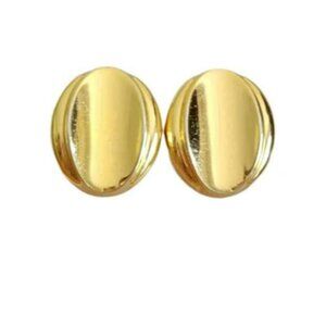 Christian Dior 80s Vintage Gold Clip On Earrings